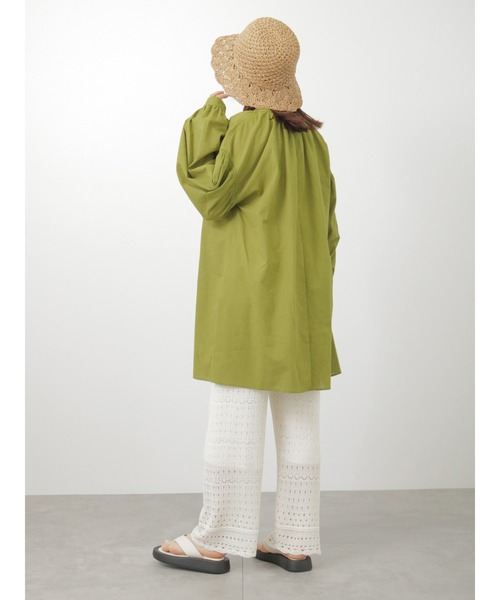 ehka sopo(エヘカソポ)の「裾スカラップニットパンツ(その他パンツ・レディース・オフホワイト/ブラック/ベージュ・フリ-)」の8枚目の写真