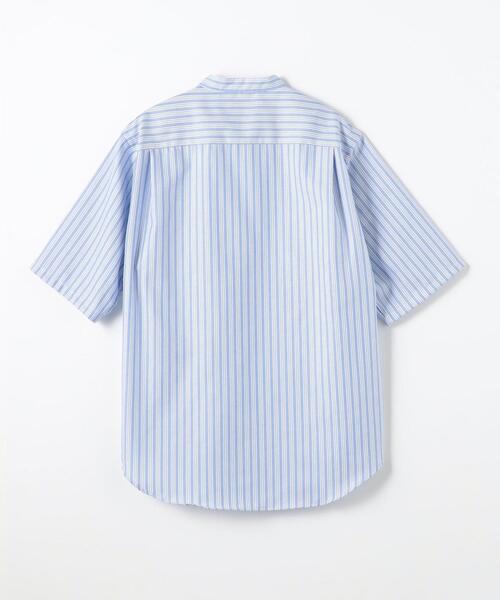 green label relaxing(グリーンレーベルリラクシング)の「オックスフォード ストライプ バンドカラー シャツ -防シワ-(シャツ/ブラウス・メンズ・グレー/ホワイト/ライトブルー・S/M/L/XL)」の19枚目の写真