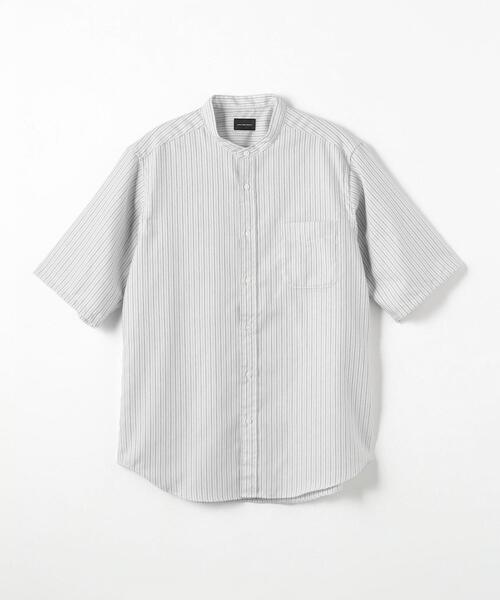 green label relaxing(グリーンレーベルリラクシング)の「オックスフォード ストライプ バンドカラー シャツ -防シワ-(シャツ/ブラウス・メンズ・グレー/ホワイト/ライトブルー・S/M/L/XL)」の17枚目の写真