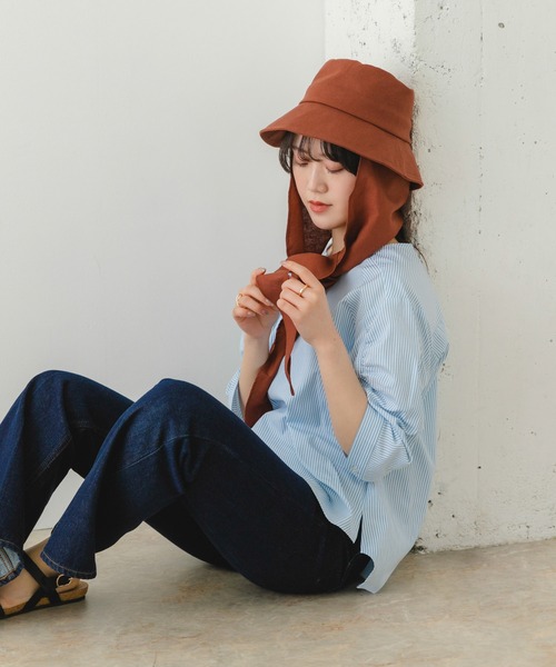 RODE SKO（ロデスコ）の「スカーフバケットハット（ハット・レディース・ブラック/ブラウン・FREE）」の8枚目の写真