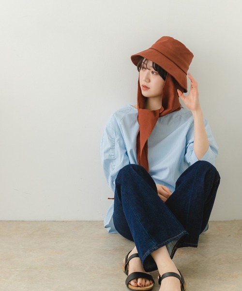 RODE SKO（ロデスコ）の「スカーフバケットハット（ハット・レディース・ブラック/ブラウン・FREE）」の9枚目の写真