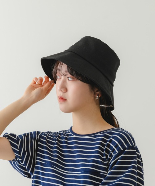 RODE SKO（ロデスコ）の「スカーフバケットハット（ハット・レディース・ブラック/ブラウン・FREE）」の10枚目の写真