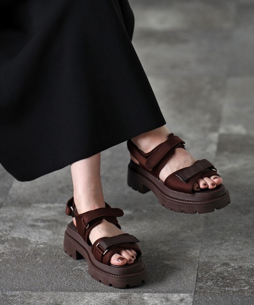 Bonjour Sagan（ボンジュールサガン）の「厚底スポーツサンダル（サンダル・レディース・ベージュ/ブラウン/ブラック・L/M/S）」の14枚目の写真