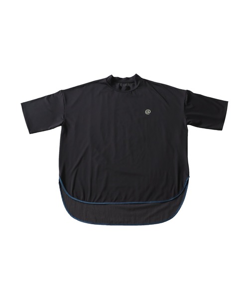 STCH】UVカットパイピングモックネックトップス（Tシャツ