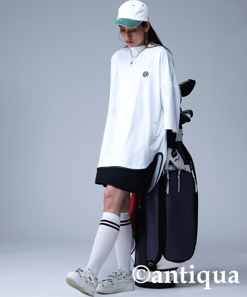 美品　WAAC モックネックトップス WOMENS ハイストレッチベーシックモックネック ホワイト/072342051