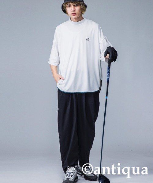 antiqua（アンティカ）の「【STCH】UVカットパイピングモックネックトップス（Tシャツ/カットソー・レディース・ホワイト/ブラック・M/L/L/XL）」の16枚目の写真