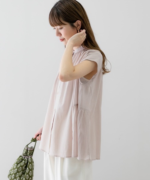 URBAN RESEARCH Sonny Label（アーバンリサーチサニーレーベル）の「コットン楊柳ギャザーブラウス（シャツ/ブラウス・レディース・ミント/ブラック/ブルー/ベージュ系その他・FREE）」の11枚目の写真