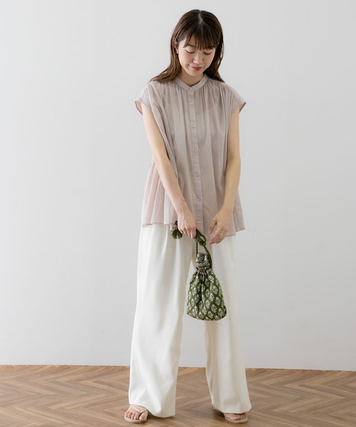 URBAN RESEARCH Sonny Label（アーバンリサーチサニーレーベル）の「コットン楊柳ギャザーブラウス（シャツ/ブラウス・レディース・ミント/ブラック/ブルー/ベージュ系その他・FREE）」の15枚目の写真