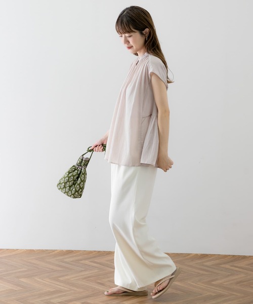 URBAN RESEARCH Sonny Label（アーバンリサーチサニーレーベル）の「コットン楊柳ギャザーブラウス（シャツ/ブラウス・レディース・ミント/ブラック/ブルー/ベージュ系その他・FREE）」の17枚目の写真