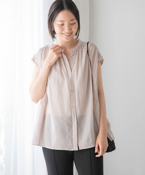 URBAN RESEARCH Sonny Label（アーバンリサーチサニーレーベル）の「コットン楊柳ギャザーブラウス（シャツ/ブラウス・レディース・ミント/ブラック/ブルー/ベージュ系その他・FREE）」の19枚目の写真