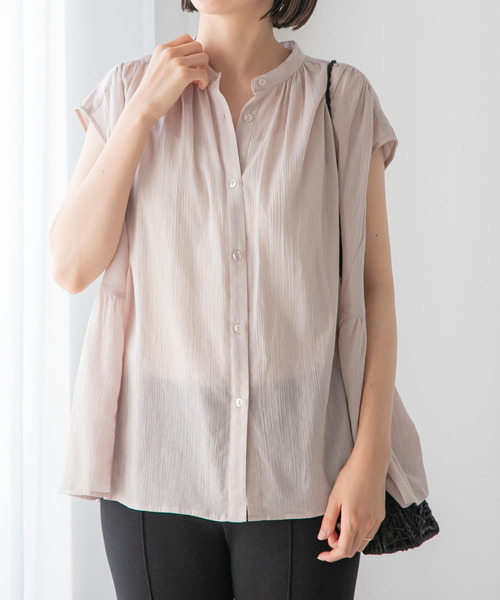 URBAN RESEARCH Sonny Label（アーバンリサーチサニーレーベル）の「コットン楊柳ギャザーブラウス（シャツ/ブラウス・レディース・ミント/ブラック/ブルー/ベージュ系その他・FREE）」の20枚目の写真