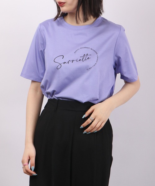 BRODIAEA(ブローディア)の「BRODIAEA ロゴプリント Tシャツ 半袖(Tシャツ/カットソー・レディース・シルバーグレー/ネイビー/イエロー/ラベンダー/オフホワイト/ブラック・40)」の20枚目の写真