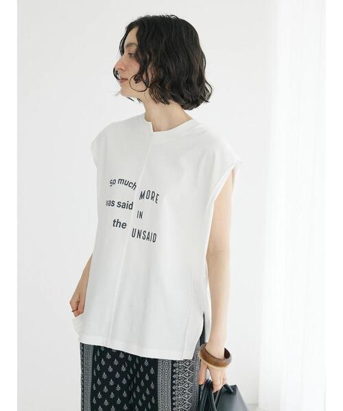 CRAFT STANDARD BOUTIQUE(クラフトスタンダードブティック)の「リメイクロゴカットプルオーバー(Tシャツ/カットソー・レディース・オフホワイト/チャコールグレー/カーキ・FREE)」の22枚目の写真