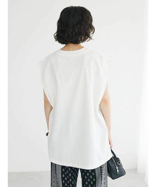 CRAFT STANDARD BOUTIQUE(クラフトスタンダードブティック)の「リメイクロゴカットプルオーバー(Tシャツ/カットソー・レディース・オフホワイト/チャコールグレー/カーキ・FREE)」の7枚目の写真