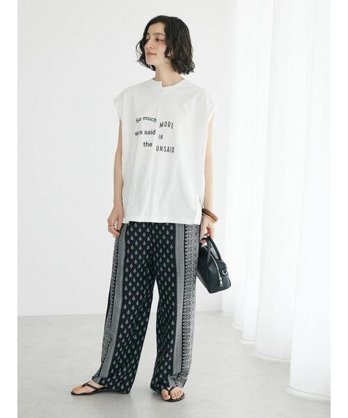 CRAFT STANDARD BOUTIQUE(クラフトスタンダードブティック)の「リメイクロゴカットプルオーバー(Tシャツ/カットソー・レディース・オフホワイト/チャコールグレー/カーキ・FREE)」の16枚目の写真