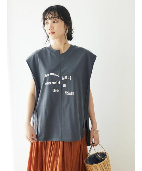 CRAFT STANDARD BOUTIQUE(クラフトスタンダードブティック)の「リメイクロゴカットプルオーバー(Tシャツ/カットソー・レディース・オフホワイト/チャコールグレー/カーキ・FREE)」の8枚目の写真