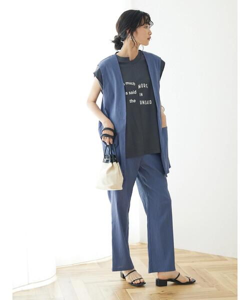 CRAFT STANDARD BOUTIQUE(クラフトスタンダードブティック)の「リメイクロゴカットプルオーバー(Tシャツ/カットソー・レディース・オフホワイト/チャコールグレー/カーキ・FREE)」の15枚目の写真