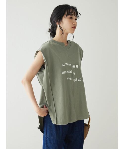 CRAFT STANDARD BOUTIQUE(クラフトスタンダードブティック)の「リメイクロゴカットプルオーバー(Tシャツ/カットソー・レディース・オフホワイト/チャコールグレー/カーキ・FREE)」の21枚目の写真