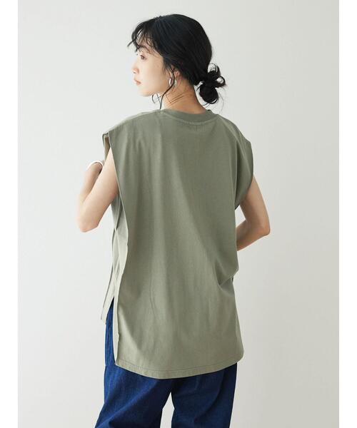 CRAFT STANDARD BOUTIQUE(クラフトスタンダードブティック)の「リメイクロゴカットプルオーバー(Tシャツ/カットソー・レディース・オフホワイト/チャコールグレー/カーキ・FREE)」の18枚目の写真