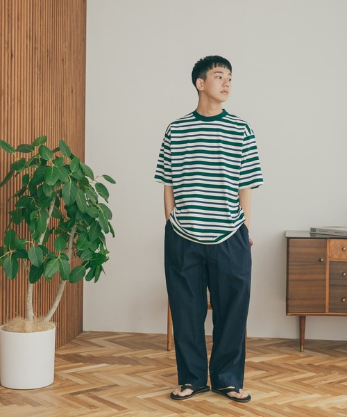 FORK&SPOON(フォークアンドスプーン)の「FORK&SPOON Club Stripe T-shirts(Tシャツ/カットソー・メンズ・ホワイト系その他/グリーン系その他・5/4)」の6枚目の写真