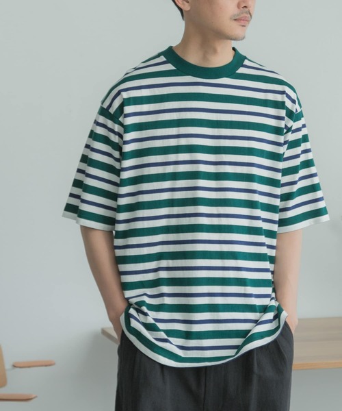FORK&SPOON(フォークアンドスプーン)の「FORK&SPOON Club Stripe T-shirts(Tシャツ/カットソー・メンズ・ホワイト系その他/グリーン系その他・5/4)」の11枚目の写真