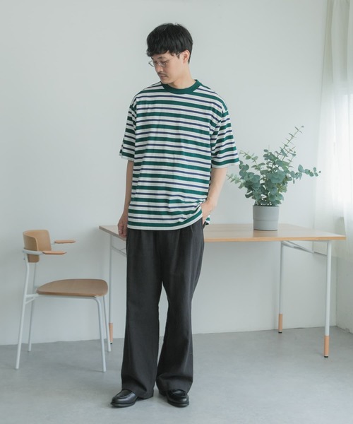 FORK&SPOON(フォークアンドスプーン)の「FORK&SPOON Club Stripe T-shirts(Tシャツ/カットソー・メンズ・ホワイト系その他/グリーン系その他・5/4)」の12枚目の写真