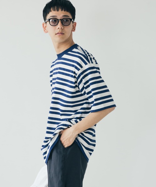FORK&SPOON(フォークアンドスプーン)の「FORK&SPOON Club Stripe T-shirts(Tシャツ/カットソー・メンズ・ホワイト系その他/グリーン系その他・5/4)」の13枚目の写真