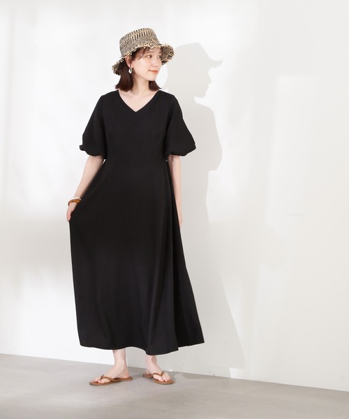 N.(N. Natural Beauty Basic)(エヌエヌナチュラルビューティーベーシック)の「【S Size Line】◆バックシャンワンピース(ワンピース・レディース・ブラック/ナチュラル/グリーン・SMALL/MEDIUM)」の7枚目の写真