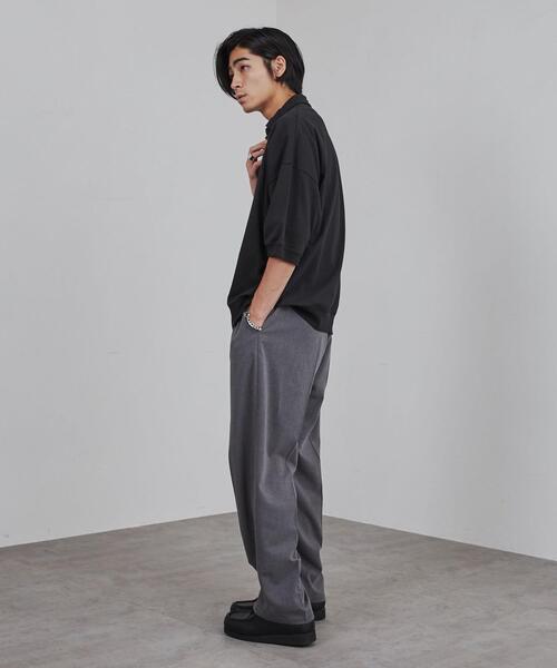 coen（コーエン）の「オーバーサイズポロカラーハーフジップTシャツ（Tシャツ/カットソー・メンズ・ライトグレー/ブラック/ダークグリーン・L/M/XL）」の20枚目の写真