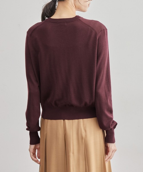 ROPE'（ロペ）の「【ドラマ着用】ハイゲージウォッシャブルクルーネックカーディガン/アンサンブル可能（カーディガン/ボレロ・レディース・ライトグレー/ライトグリーン/ボルドー/ピンク系その他2/ブルー系その他・FREE）」の22枚目の写真