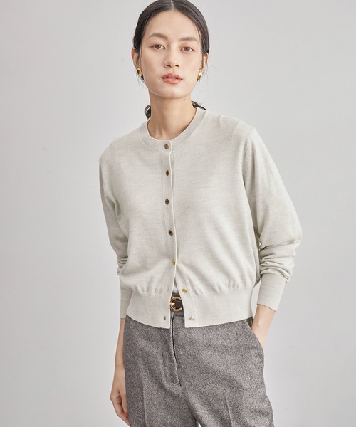 ROPE'（ロペ）の「【ドラマ着用】ハイゲージウォッシャブルクルーネックカーディガン/アンサンブル可能（カーディガン/ボレロ・レディース・ライトグレー/ライトグリーン/ボルドー/ピンク系その他2/ブルー系その他・FREE）」の15枚目の写真