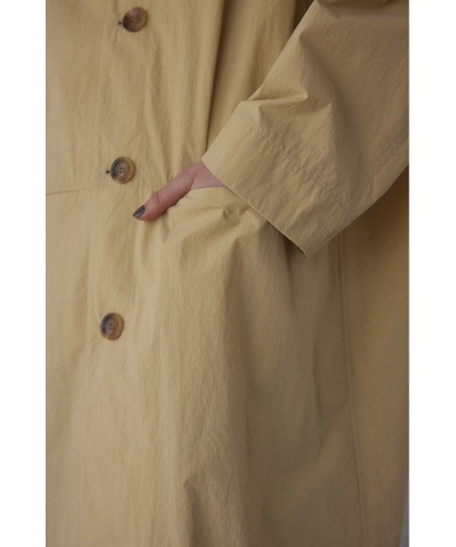 BLACK BY MOUSSY（ブラックバイマウジー）の「box coat(ボックスコート)（ステンカラーコート・レディース・ライトベージュ/ブラック・FREE）」の20枚目の写真