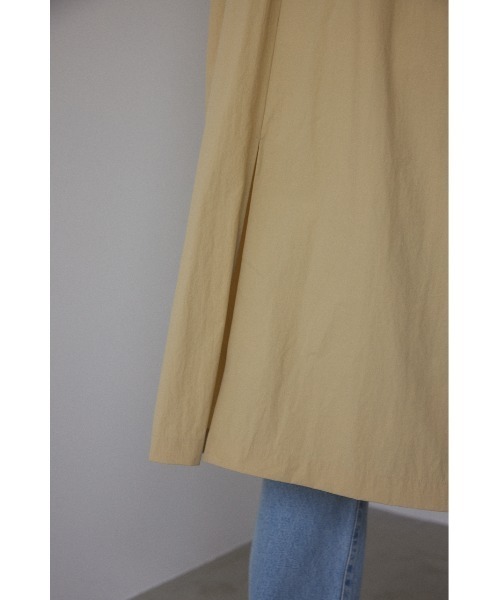 BLACK BY MOUSSY（ブラックバイマウジー）の「box coat(ボックスコート)（ステンカラーコート・レディース・ライトベージュ/ブラック・FREE）」の7枚目の写真