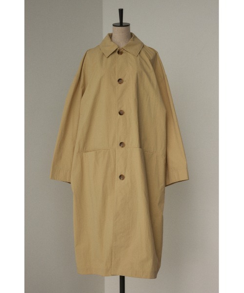 BLACK BY MOUSSY（ブラックバイマウジー）の「box coat(ボックスコート)（ステンカラーコート・レディース・ライトベージュ/ブラック・FREE）」の12枚目の写真