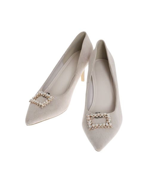 MERCURYDUO（マーキュリーデュオ）の「2WAYビジュー付パンプス（パンプス・レディース・アイボリー/ブラック/ベージュ・36/38）」の2枚目の写真