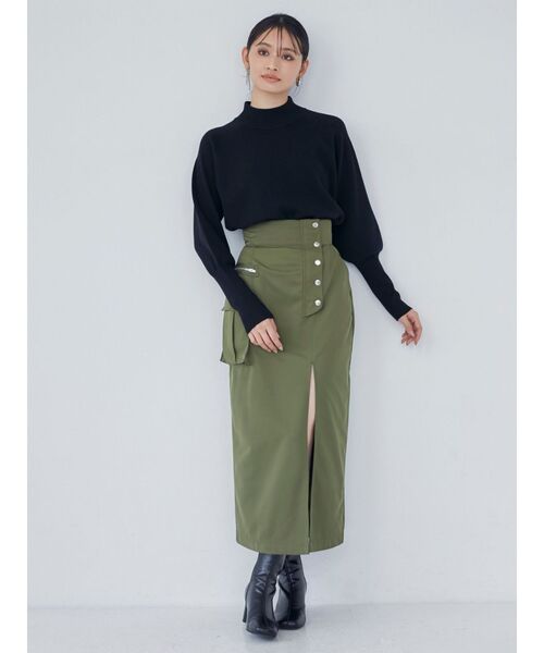 MURUA（ムルーア）の「モダンボトルネックニット（ニット/セーター・レディース・アイボリー/ブルー/ブラック/ベージュ・FREE）」の10枚目の写真