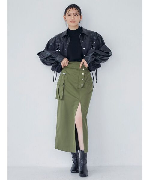 MURUA（ムルーア）の「モダンボトルネックニット（ニット/セーター・レディース・アイボリー/ブルー/ブラック/ベージュ・FREE）」の11枚目の写真