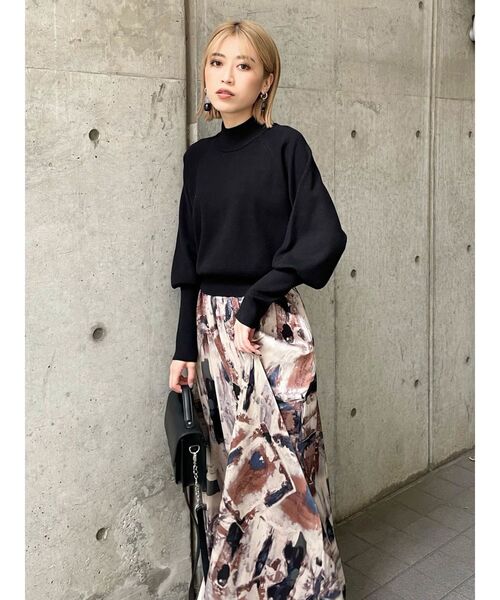 MURUA（ムルーア）の「モダンボトルネックニット（ニット/セーター・レディース・アイボリー/ブルー/ブラック/ベージュ・FREE）」の12枚目の写真