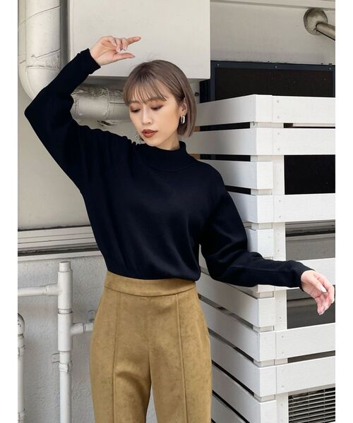 MURUA（ムルーア）の「モダンボトルネックニット（ニット/セーター・レディース・アイボリー/ブルー/ブラック/ベージュ・FREE）」の20枚目の写真