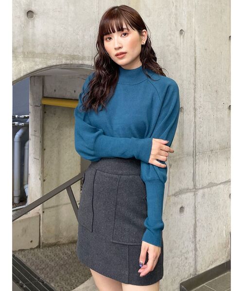 MURUA（ムルーア）の「モダンボトルネックニット（ニット/セーター・レディース・アイボリー/ブルー/ブラック/ベージュ・FREE）」の19枚目の写真