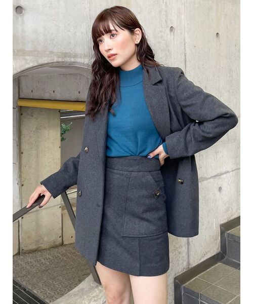 MURUA（ムルーア）の「モダンボトルネックニット（ニット/セーター・レディース・アイボリー/ブルー/ブラック/ベージュ・FREE）」の17枚目の写真