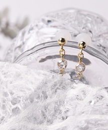 【itam】アイタム/ キュービックジルコニアセラミックポストピアス/ 金属アレルギー対応ピアス