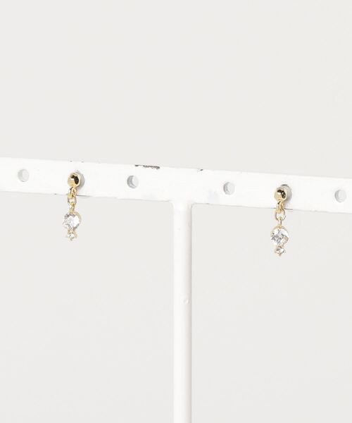 itam（アイタム）の「【itam】アイタム/ キュービックジルコニアセラミックポストピアス/ 金属アレルギー対応ピアス（ピアス（両耳用）・レディース・ピンクゴールド/ゴールド・FREE）」の5枚目の写真