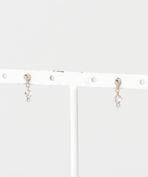 itam（アイタム）の「【itam】アイタム/ キュービックジルコニアセラミックポストピアス/ 金属アレルギー対応ピアス（ピアス（両耳用）・レディース・ピンクゴールド/ゴールド・FREE）」の7枚目の写真