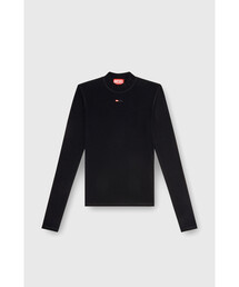 DIESEL（ディーゼル）の「レディース ロングTシャツ モックネック リブ