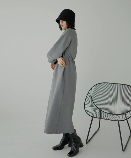 hellam（へラム）の「ウエストドロストワンピース（ワンピース・レディース・杢グレー/ブラック・FREE）」の10枚目の写真