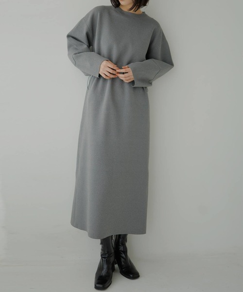 hellam（へラム）の「ウエストドロストワンピース（ワンピース・レディース・杢グレー/ブラック・FREE）」の9枚目の写真