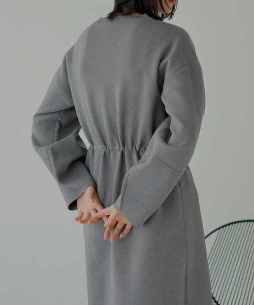 hellam（へラム）の「ウエストドロストワンピース（ワンピース・レディース・杢グレー/ブラック・FREE）」の7枚目の写真