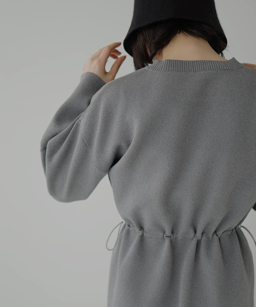 hellam（へラム）の「ウエストドロストワンピース（ワンピース・レディース・杢グレー/ブラック・FREE）」の5枚目の写真