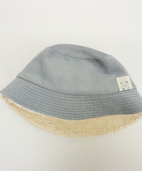 connect M(コネクトエム)の「コーデュロイボアバケットHAT(オーガニック)(ハット・キッズ・ピンクベージュ/ベージュ/グレー・S/M)」の4枚目の写真